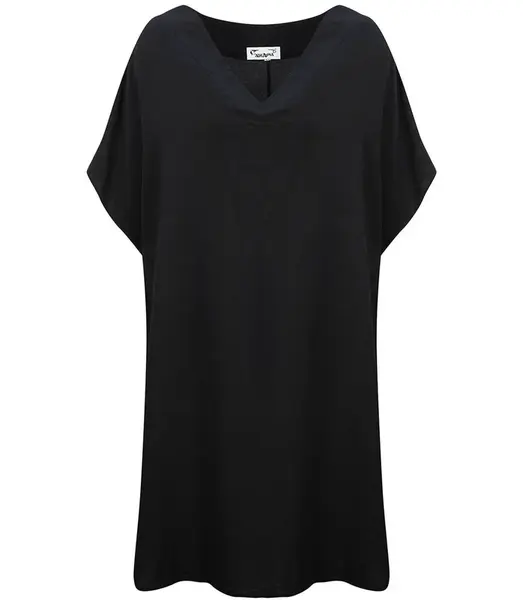 Pri Smooth, loose and comfortable basic mini tunic dress