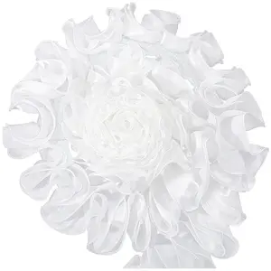 4.6-5 Yards Polyester Satin Chiffon Wavy Lace