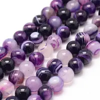 Natural Striped Agate/Banded Agate Bead Strands