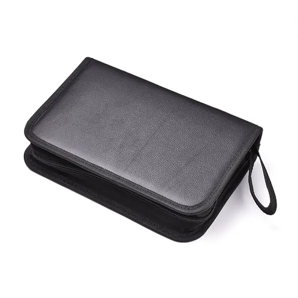 PU Leather & Oxford Cloth Zipper Storage Case