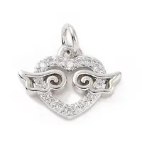 Brass Micro Pave Cubic Zirconia Charms