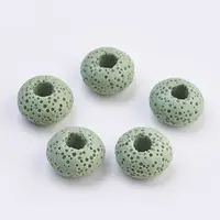 Natural Lava Rock European Beads