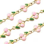 Ion Plating(IP) 304 Stainless Steel Enamel Cherry Link Chains