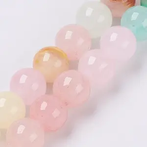 Natural Colorful Green Jade Beads Strands