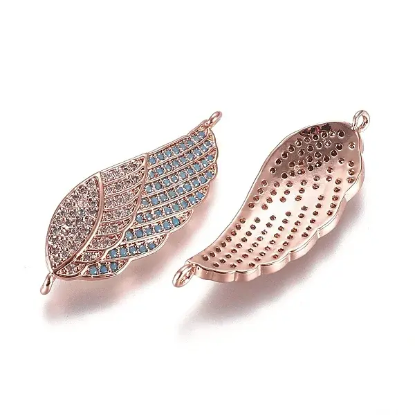 Brass Micro Pave Cubic Zirconia Links connectors