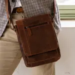 Pánská kožená taška přes rameno Greenwood Steen - hnědá