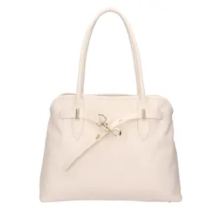 Dámská kožená kabelka Italia Sára - krémová