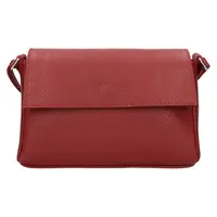 Dámská kožená crossbody kabelka Italia Darina - tmavě červená