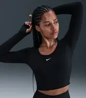 Nike Pro Womens Dri-FIT Cropped Long-Sleeve Top L