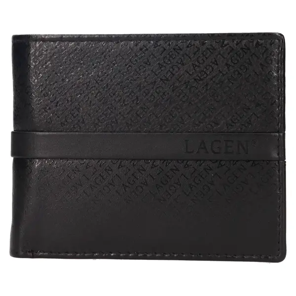Pánska kožená peňaženka Lagen Bonty - čierna