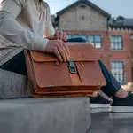 Pánská kožená aktovka The Chesterfield Brand Stutgart - koňak