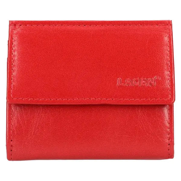 Kožená slim peněženka Lagen Jonatan - červená