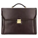 Pánska kožená aktovka Katana Hugo - tmavo hnedá