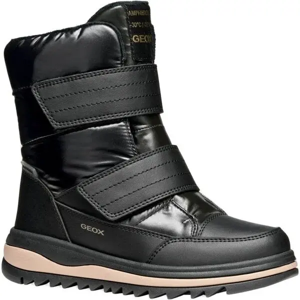 Geox J ADELHIDE B AB Dievčenská zimná obuv, čierna, veľkosť