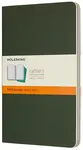 Sešity MOLESKINE 3 ks linkované tm. zelené L