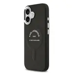 Zadní kryt Karl Lagerfeld PU RSG Logo MagSafe pro Apple iPhone 17, černá