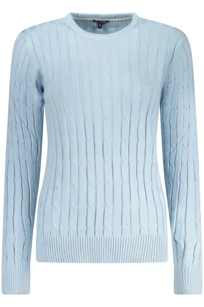 Světle modrý basic svetr