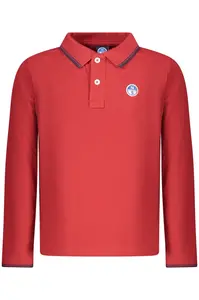 NORTH SAILS KIDS' LONG-SLEEVED POLO SHIRT, RED