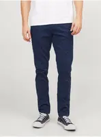 Tmavě modré chino kalhoty Jack & Jones Marco - Pánské