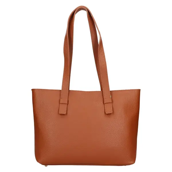 Dámská kožená kabelka Italia Azalea - koňak