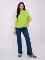 Limetkový svetr s krátkým rukávem