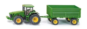 SIKU Farmer – traktor John Deere s vlekom, 1:50