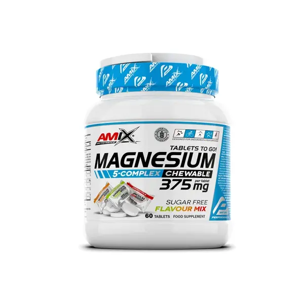 AMIX Performance Magnesium 5-Complex Chewable Tabs, 60tbl