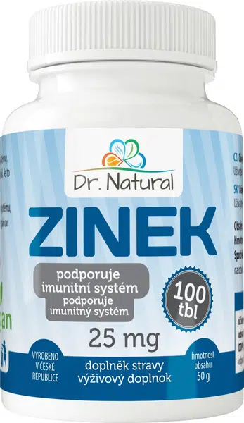 DR.NATURAL Zinek 25mg 100 tablet