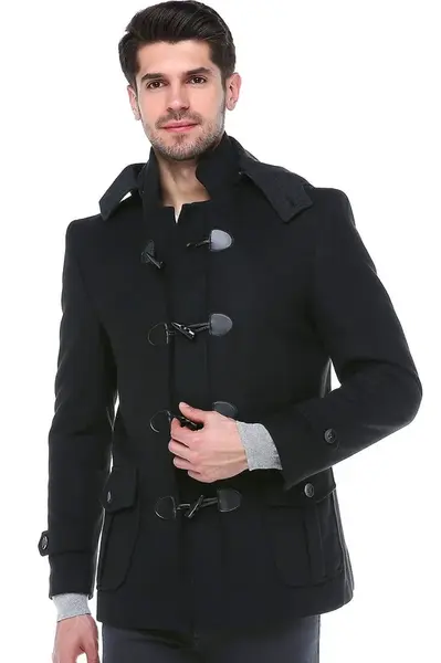 PLT8379 DEWBERRY MEN'S COAT-BLACK-1