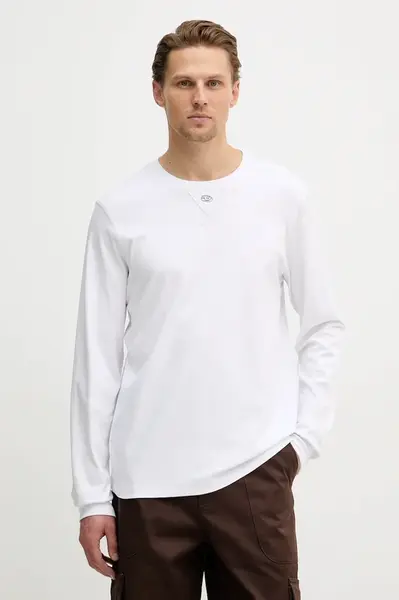 Bavlněné tričko s dlouhým rukávem Diesel T-MADJUST-LS-TR