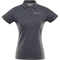 ALPINE PRO COOWELA Dámské triko s límečkem, tmavě šedá, velikost