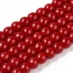 Opaque Solid Color Glass Beads Strands