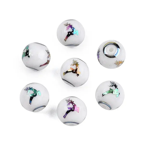 Christmas Opaque Glass Beads