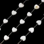 Handmade 304 Stainless Steel Shell Heart Link Chains