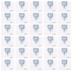 100Pcs Woven Web/Net with Feather Print Paper Jewelry Display Cards