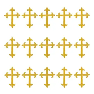 Polyester Metallic Thread Embroidery Applique Patch