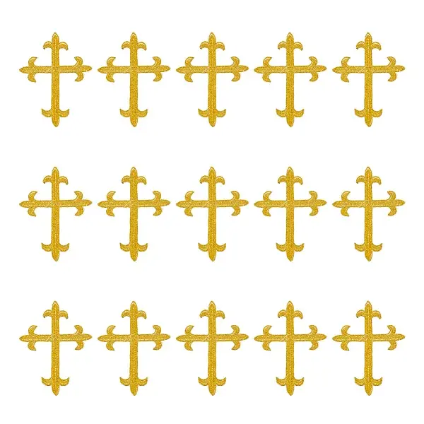 Polyester Metallic Thread Embroidery Applique Patch