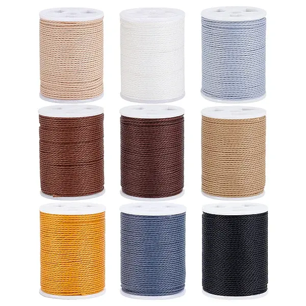 9 Colors Round Waxed Polyester Cord