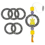 5Pcs Ring Food Grade Eco-Friendly Silicone Beads