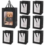 Paper Visible Window Gift Bags with Rope Handles