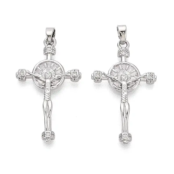 Religion Brass Micro Pave Cubic Zirconia Pendants