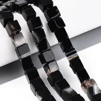 Natural Black Agate Beads Strands