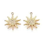 304 Stainless Steel Micro Pave Cubic Zirconia Pendants