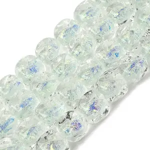Handmade Foil Lampwork Beads Strands