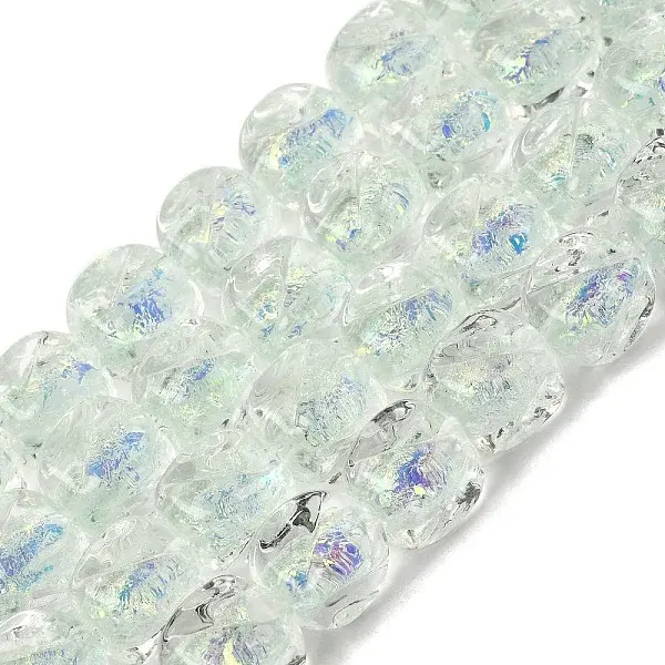 Handmade Foil Lampwork Beads Strands