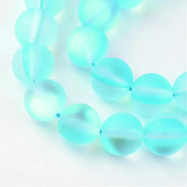 Synthetic Moonstone Beads Strands