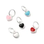 925 Sterling Silver Enamel Heart Charms