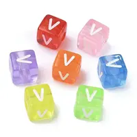 Spray Painted Transparent Acrylic Beads