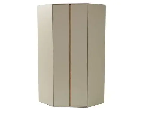 Rohová šatníková skriňa Lucky, eukalyptovo zelená/baltský dub%