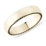 Pánský snubní prsten ve zlatě s černými diamanty KLENOTA